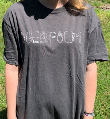 Gray shirt with Deerfoot Artwork
