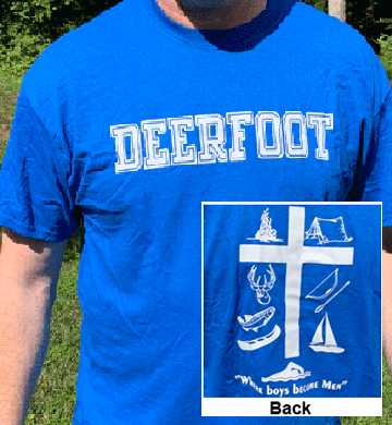 Blue short sleeve Deerfoot shirt